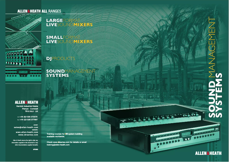 Page 1 de la notice Brochure Allen & Heath iDR-4