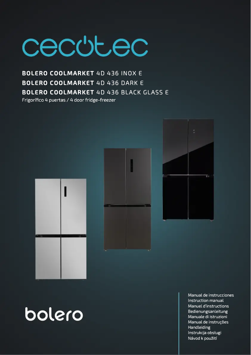 Page 1 de la notice Manuel utilisateur Cecotec Bolero CoolMarket 4D 436