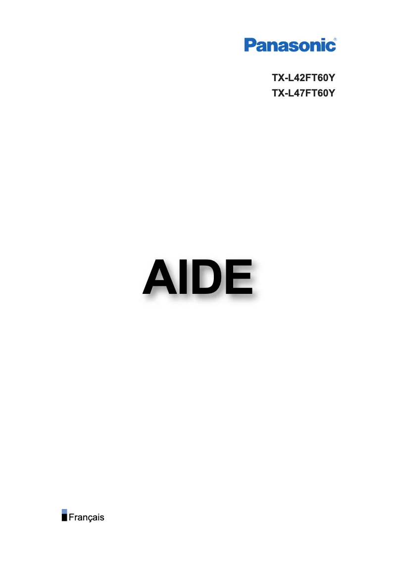 Image de la première page du manuel de l'appareil Viera TX-L47FT60Y