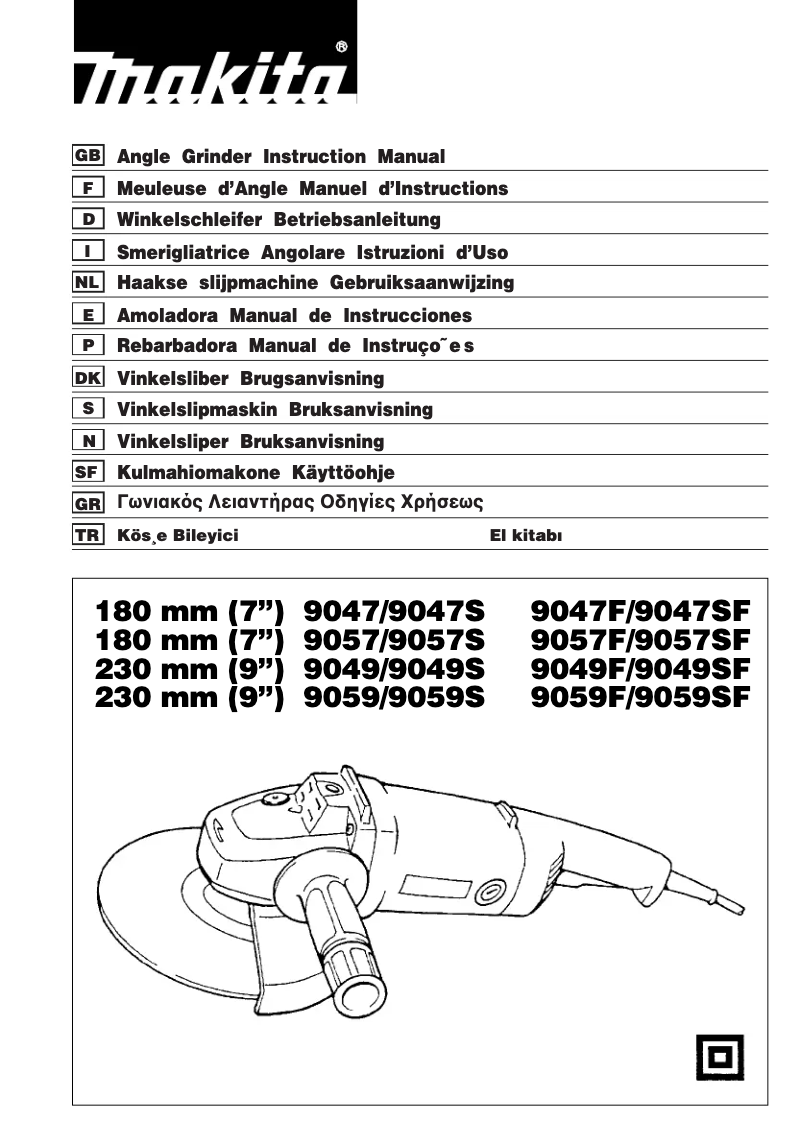 Page n°1 - Manuel utilisateur Makita 9059