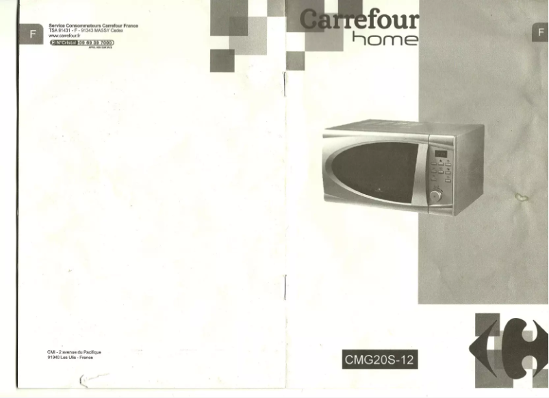 Page n°1 - Manuel utilisateur Carrefour Home CMG20S-12