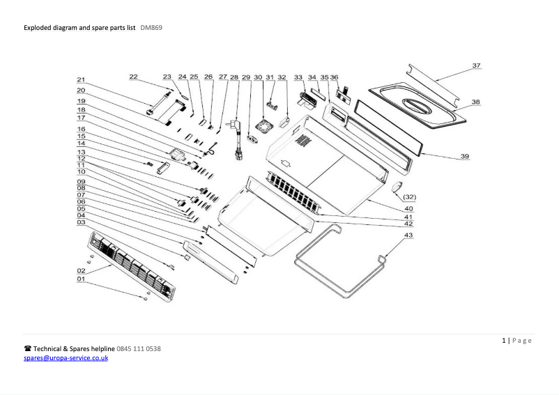 Image de la première page du manuel de l'appareil DM869