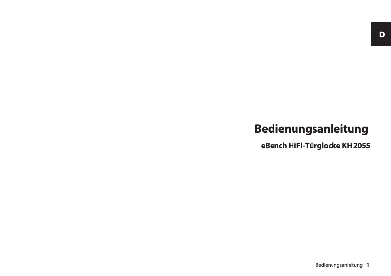 Image de la première page du manuel de l'appareil KH 2055