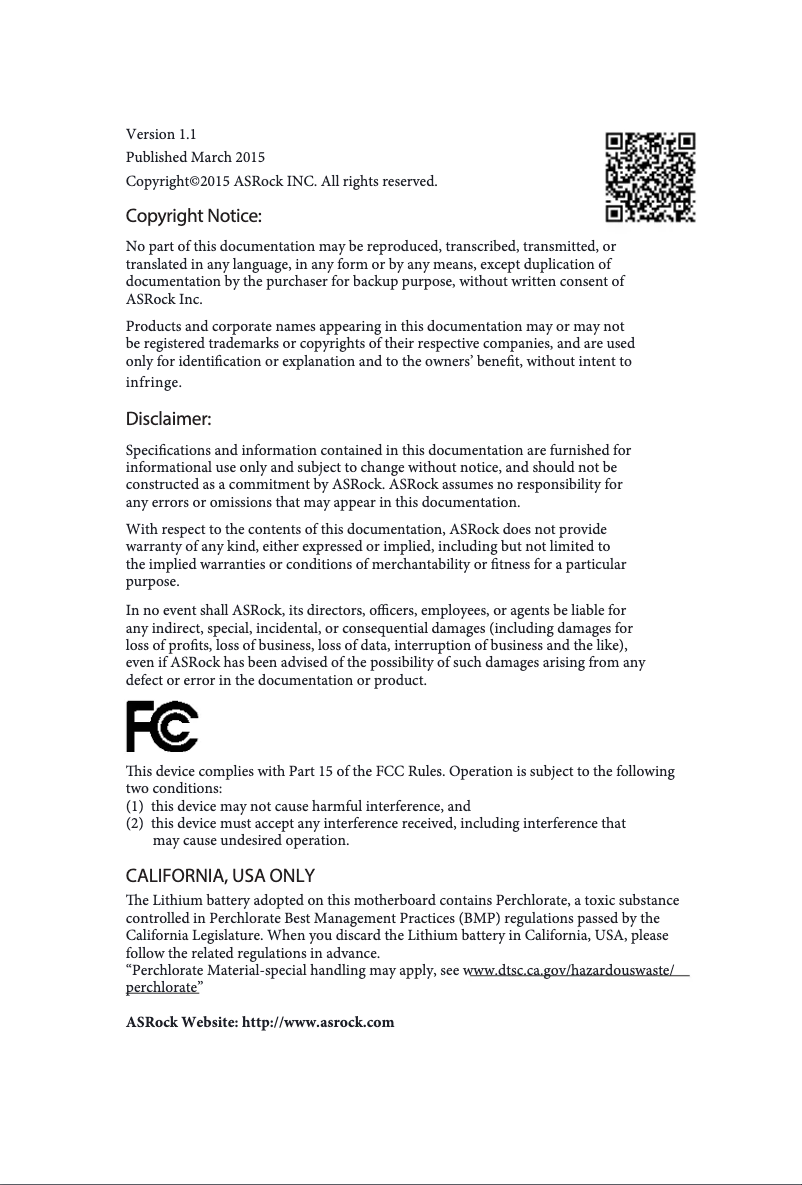 Imagen de la primera página del manual del dispositivo Fatal1ty Z97X Killer/3.1