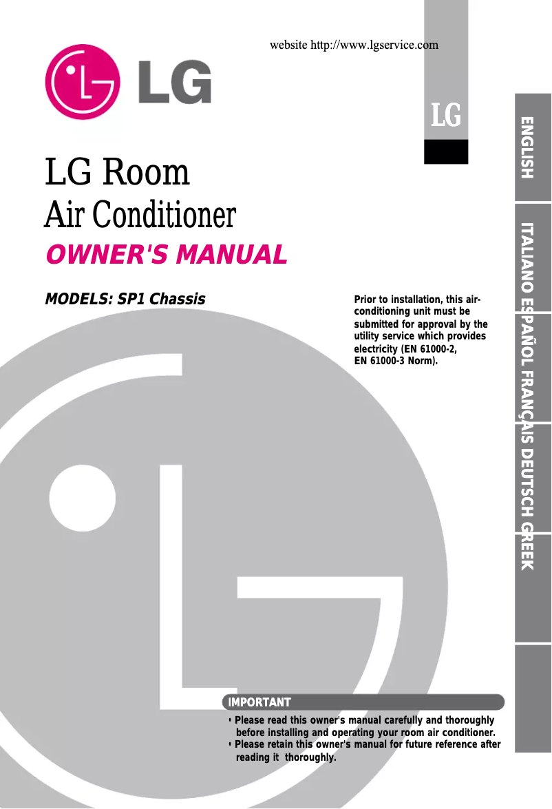 Page n°1 - Manuel utilisateur LG A07AHD