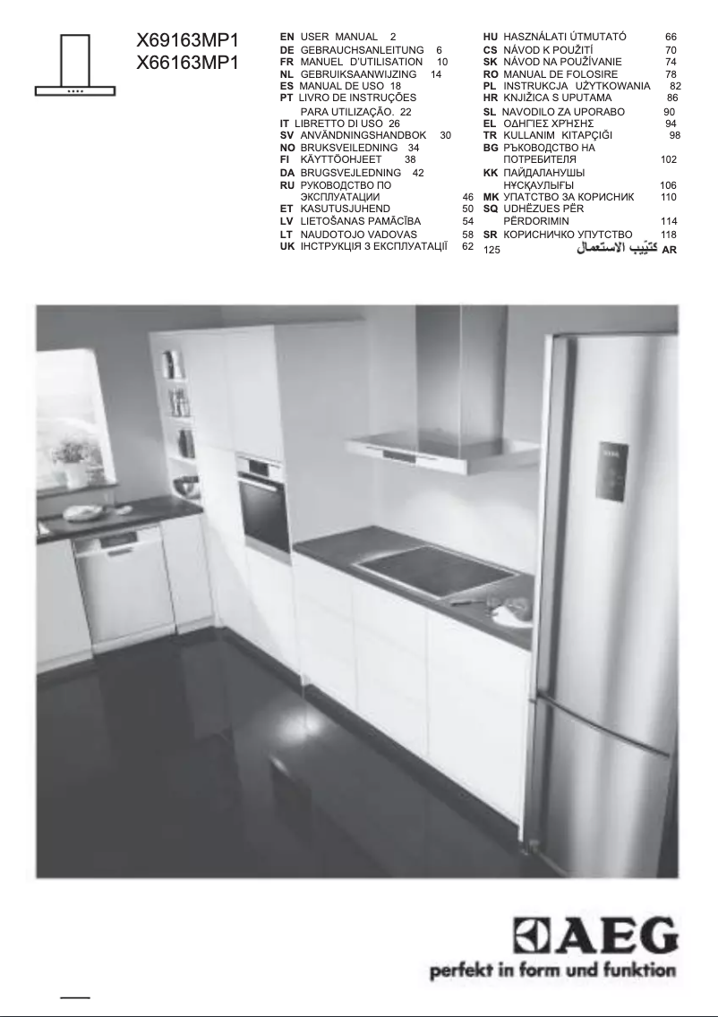 Page n°1 - Manuel utilisateur AEG X69163MP1