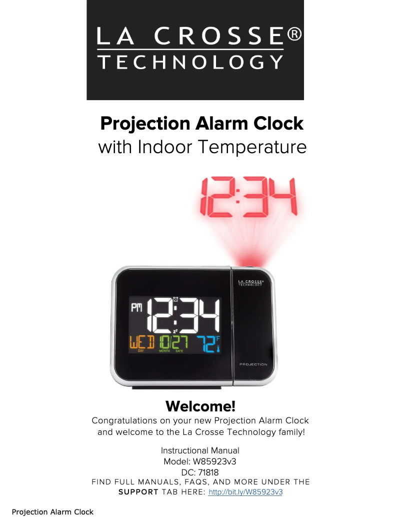 Page 1 de la notice Manuel utilisateur La Crosse Technology W85923V3