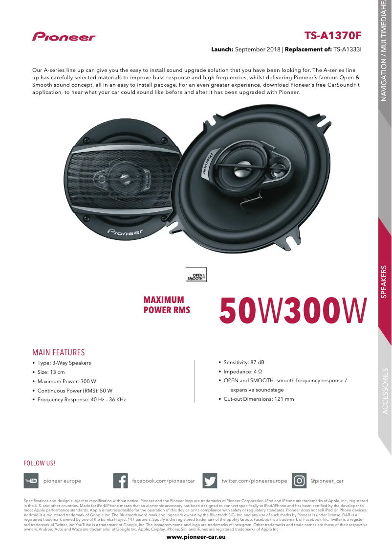 Image de la première page du manuel de l'appareil TS-A1370F