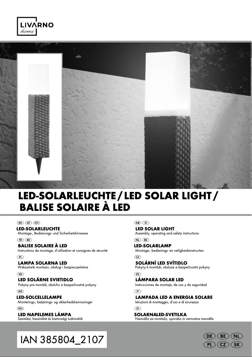 Page n°1 - Manuel utilisateur Livarno Lux 10640A