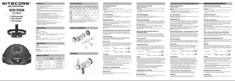 Page n°1 - Manuel utilisateur Nitecore HC60M