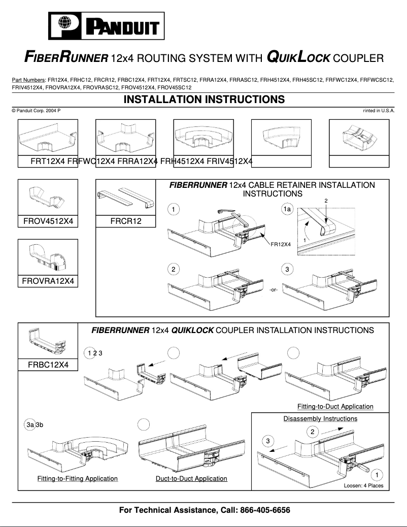 Página 1 del manual Manual de usuario Panduit FRBC12X4YL