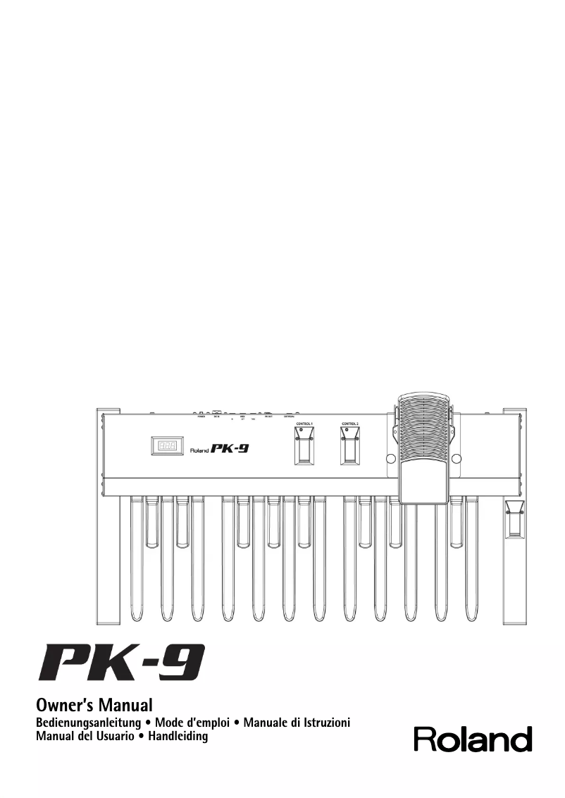 Page n°1 - Manuel utilisateur Roland PK-9