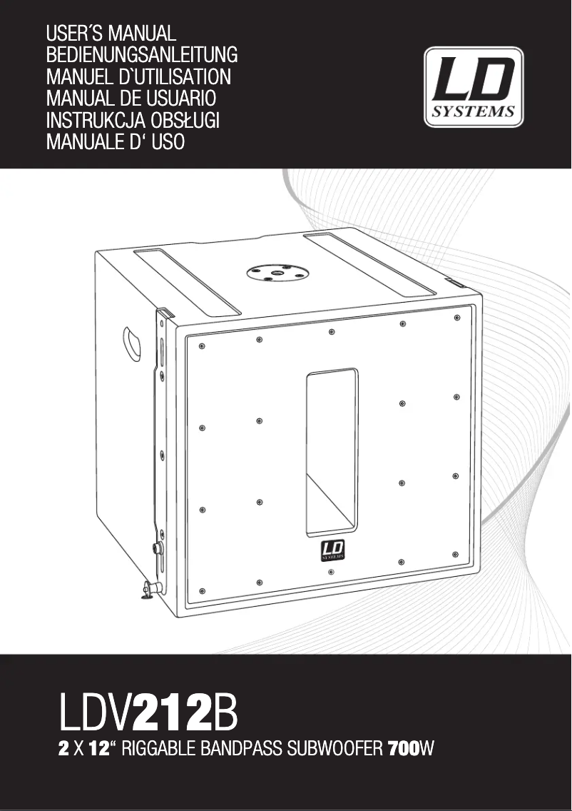Page 1 de la notice Manuel utilisateur LD Systems V 212 SUB