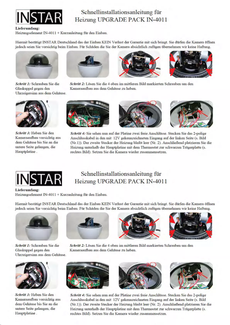 Page 1 de la notice Manuel utilisateur Instar IN-4011