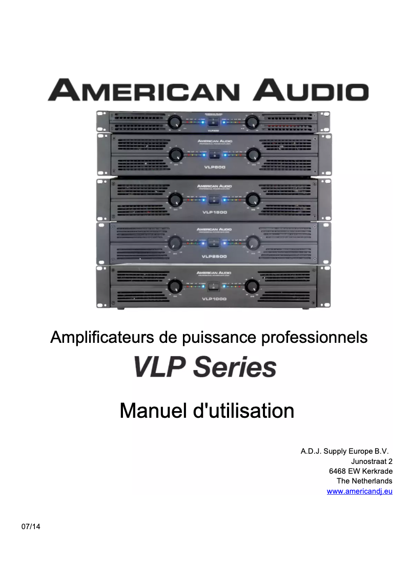 Page 1 of the manual User Manual American Audio VLP-300