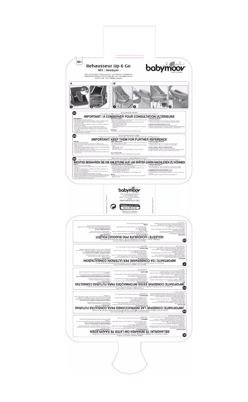 Page n°1 - Manuel utilisateur Babymoov Up & Go Booster Seat