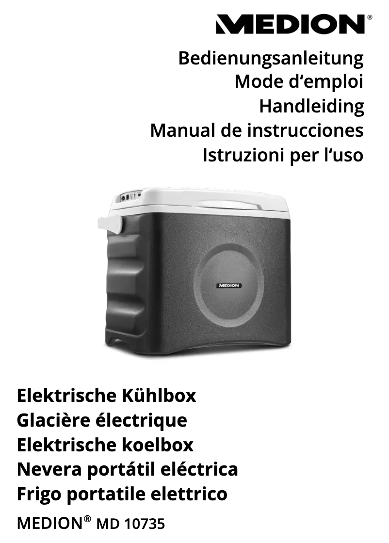 Page 1 de la notice Manuel utilisateur Medion MD 10735