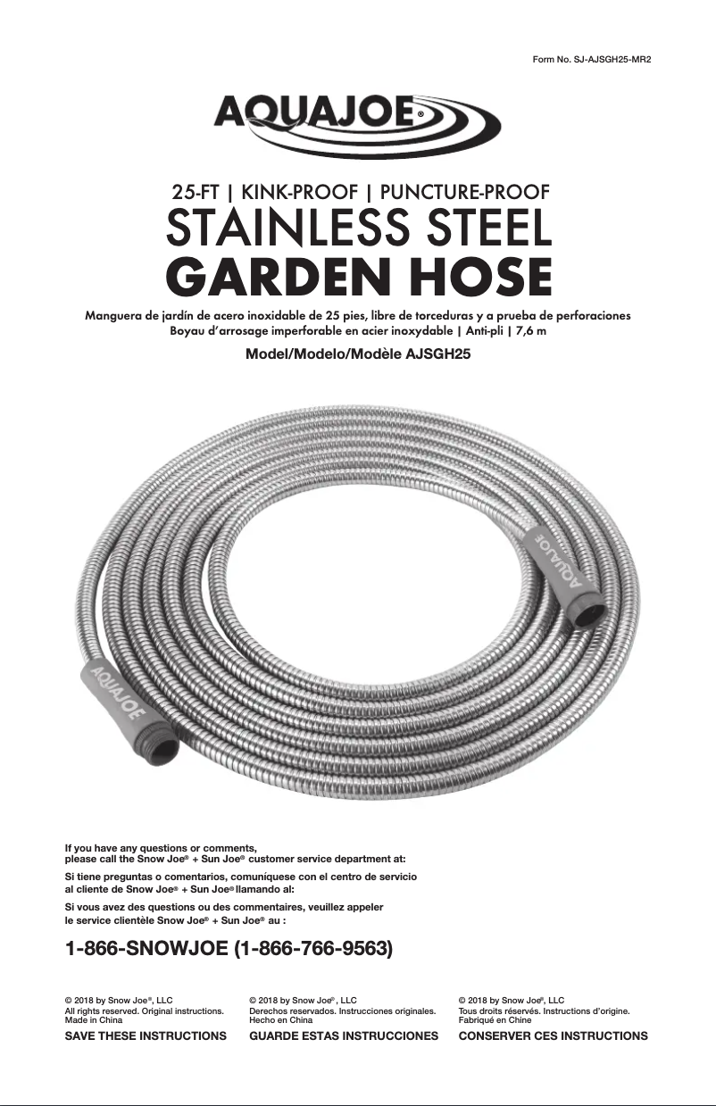 Página 1 del manual Manual de usuario Aqua Joe AJSGH25