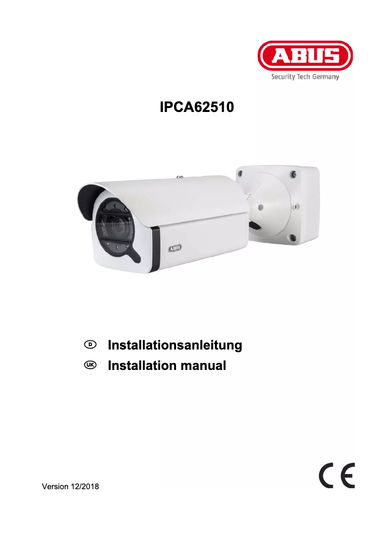 Image de la première page du manuel de l'appareil IPCA62510