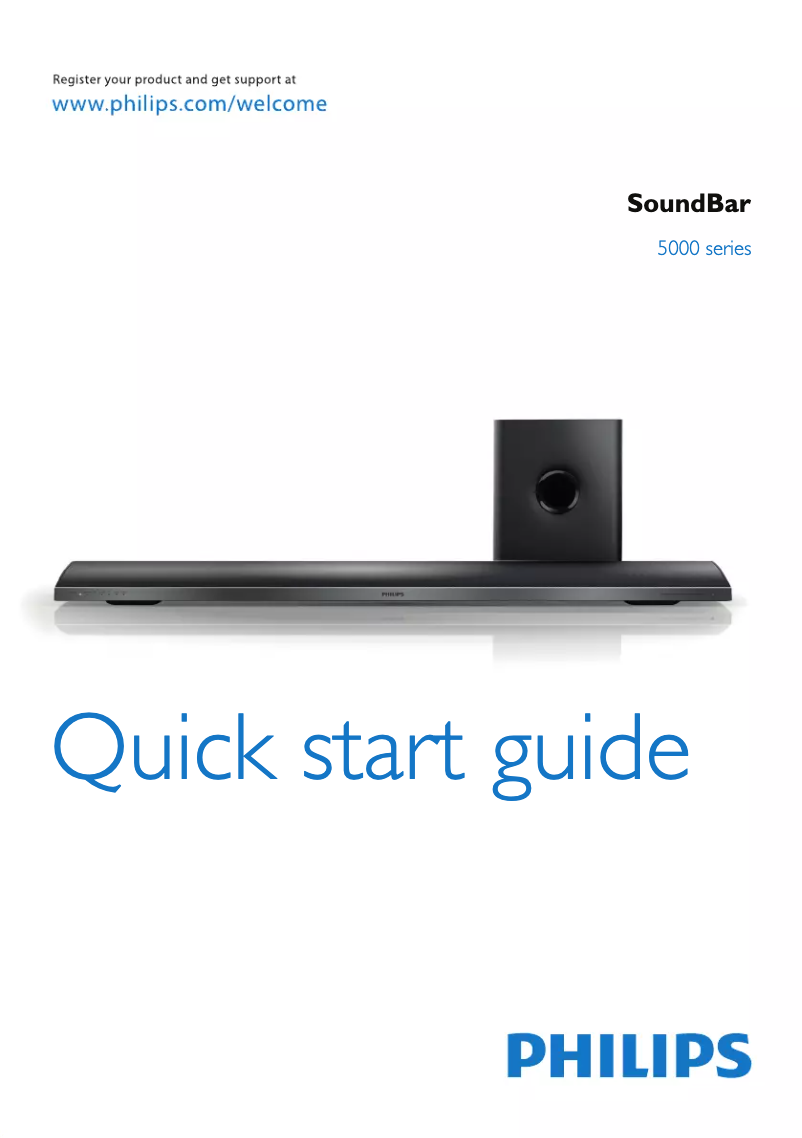 Page 1 de la notice Guide de démarrage rapide Philips CSS5123