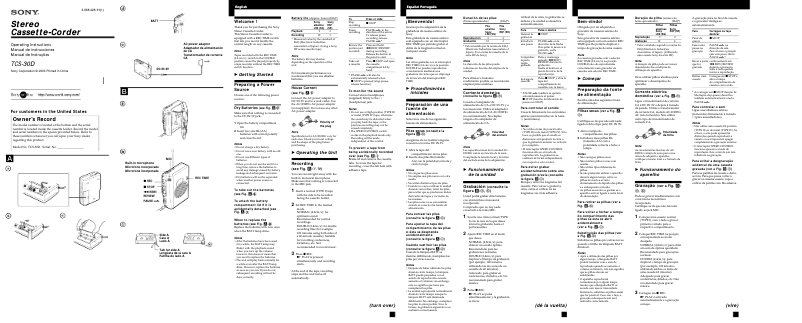 Página 1 del manual Manual de usuario Sony TCS-30D