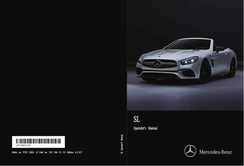 Página 1 del manual Manual de usuario Mercedes-Benz SL Roadster (2017)