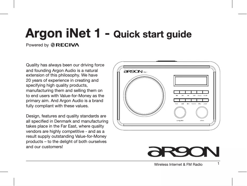 Página 1 del manual Manual de usuario Argon INet1