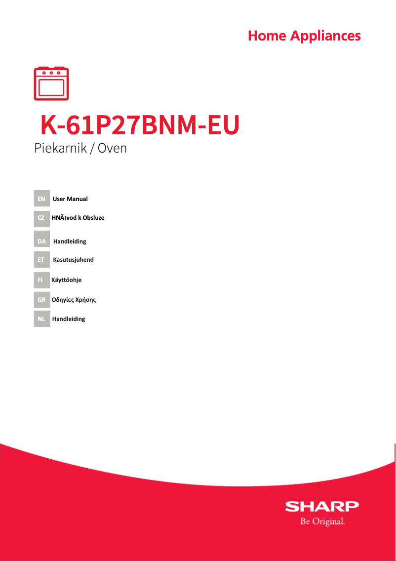 Page n°1 - Manuel utilisateur Sharp K-61P27BNM-EU