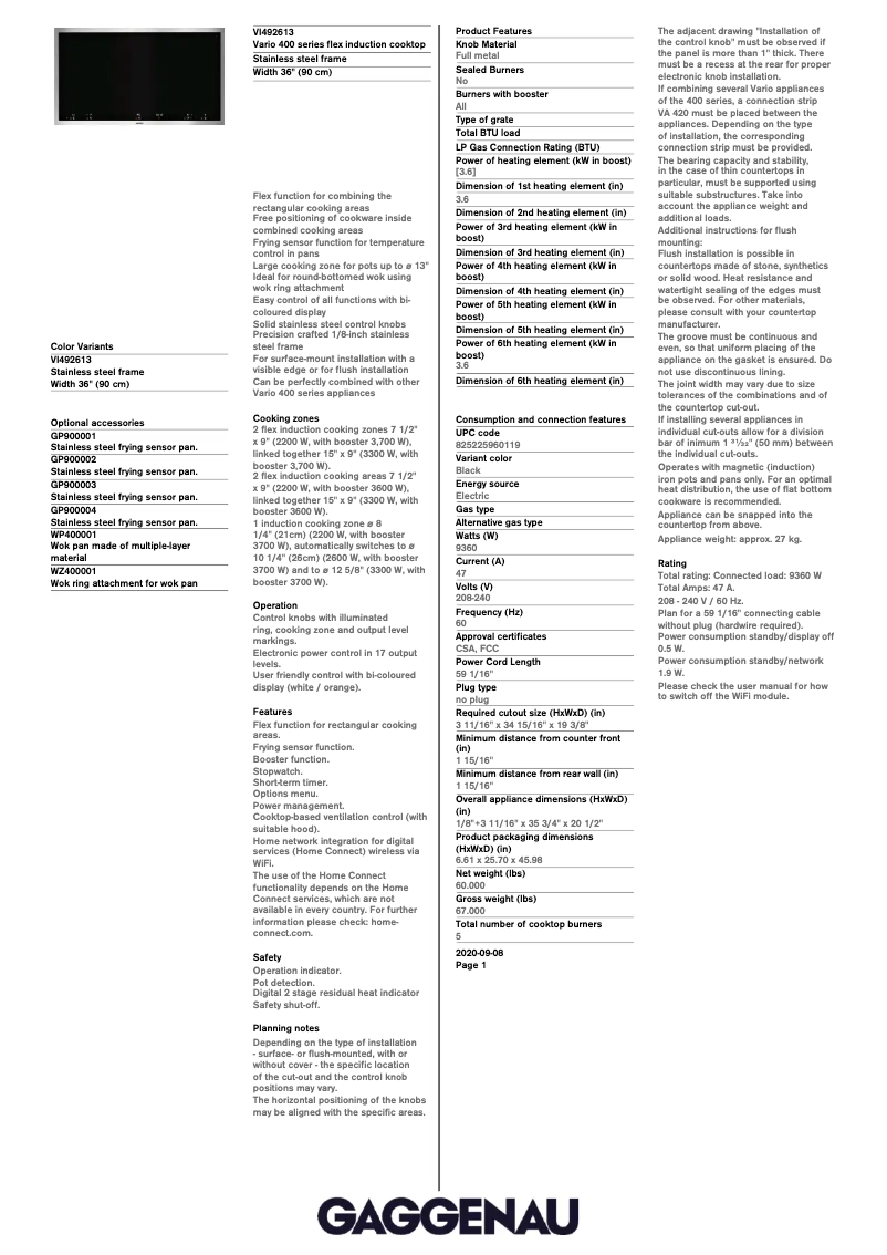 Imagen de la primera página del manual del dispositivo VI492613