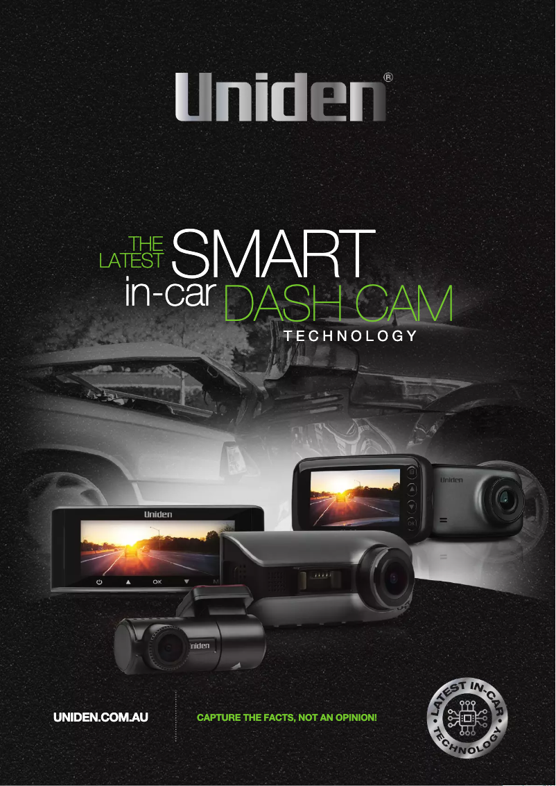 Page 1 de la notice Brochure Uniden iGO CAM 90R