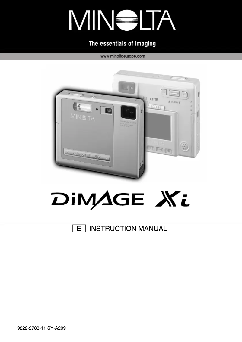 Page 1 de la notice Manuel utilisateur Konica Minolta Dimage Xi