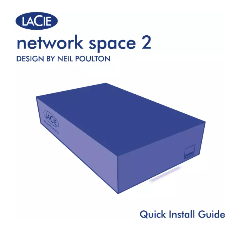 Page n°1 - Manuel utilisateur LaCie 1 TB Hard Disk, Design by Neil Poulton
