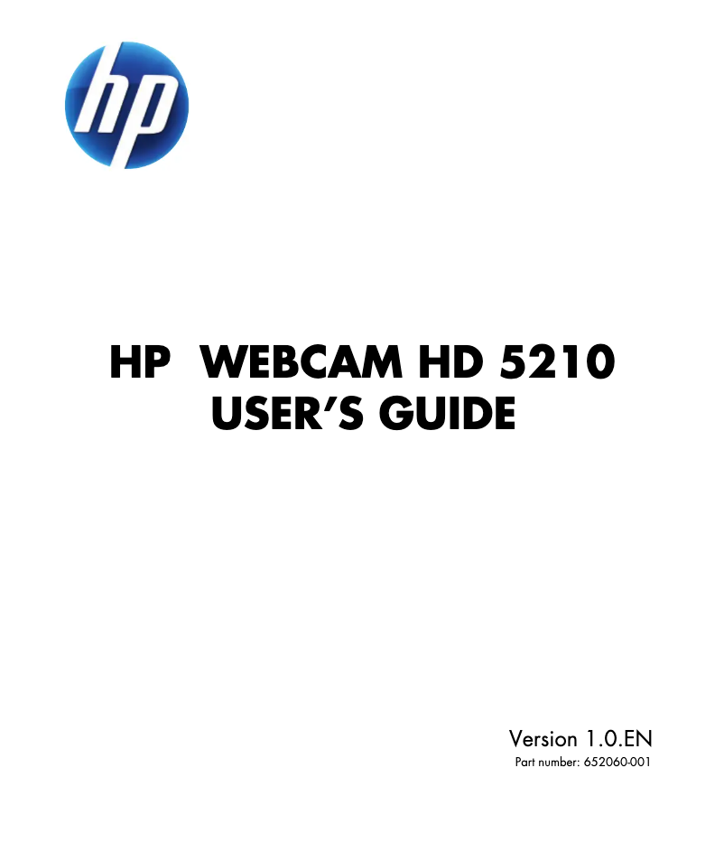 Page 1 de la notice Manuel utilisateur HP HD-5210