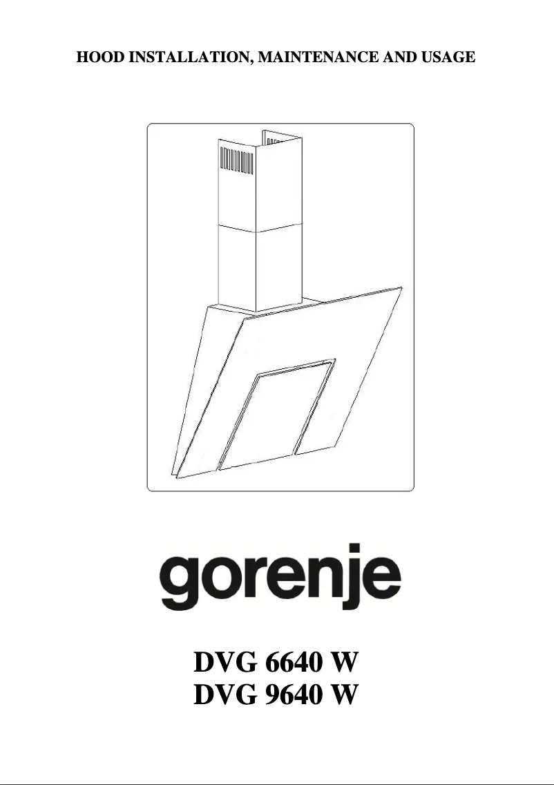 Page 1 de la notice Manuel utilisateur Gorenje DVG8640W