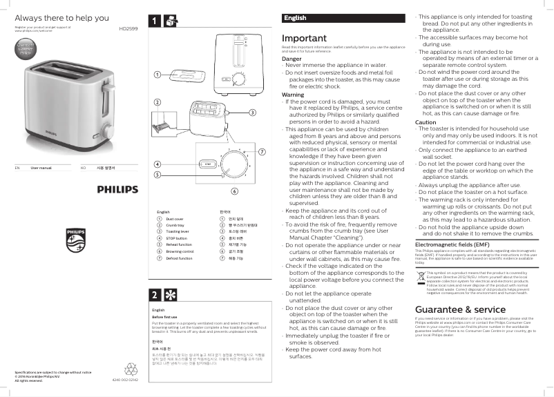 Page n°1 - Manuel utilisateur Philips Daily Collection HD2599