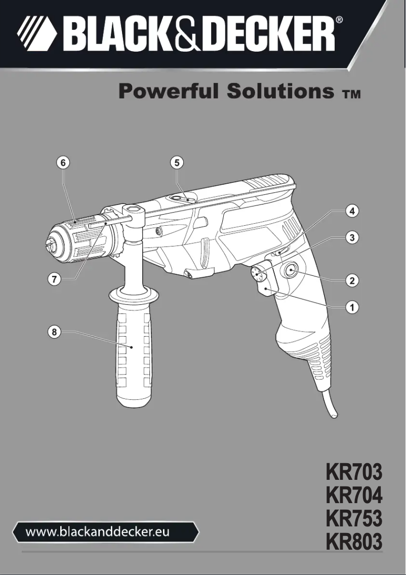 Page n°1 - Manuel utilisateur Black & Decker KR803