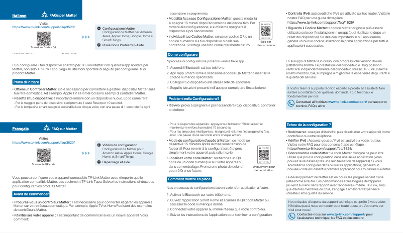 Page 1 de la notice Manuel utilisateur TP-Link Tapo P400M