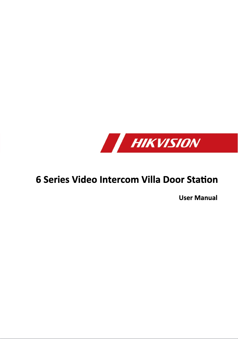 Página 1 del manual Manual de usuario Hikvision DS-KV6113-WPE1