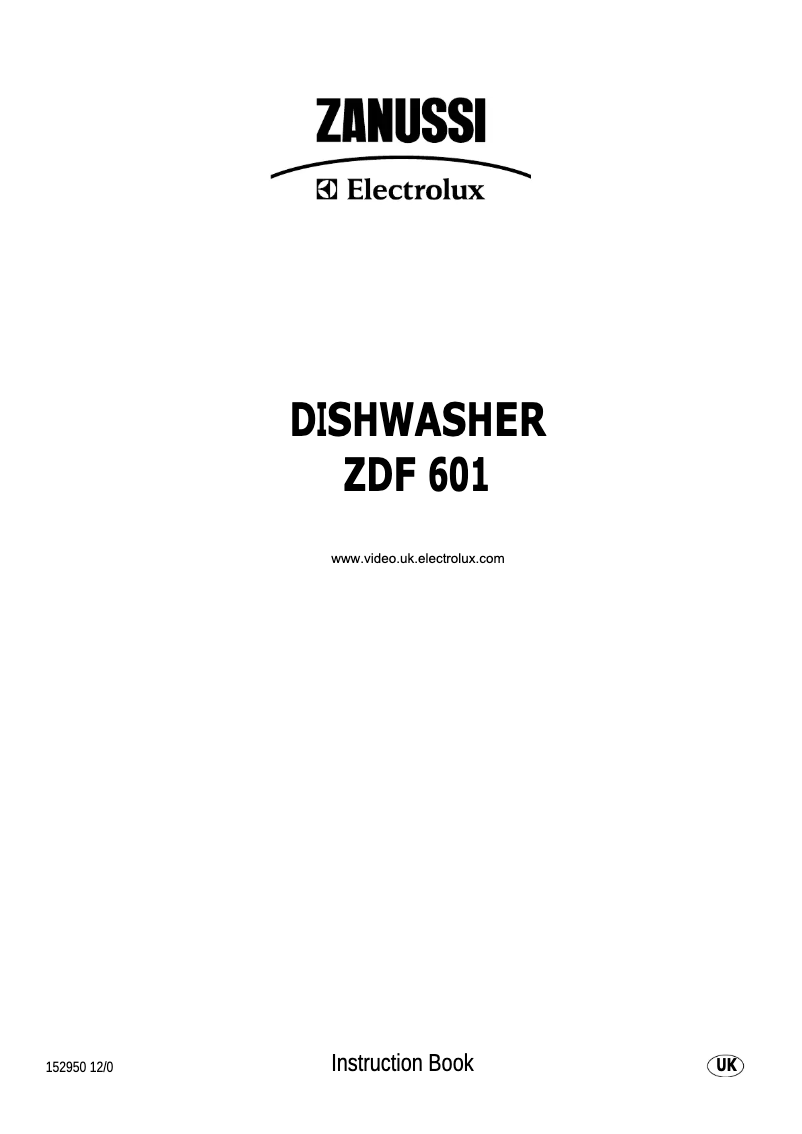 Página 1 del manual Manual de usuario Zanussi-Electrolux ZDF601K