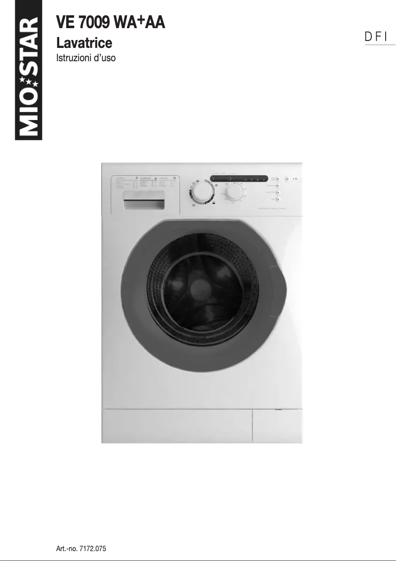 Page 1 de la notice Manuel utilisateur Mio Star VE 7009