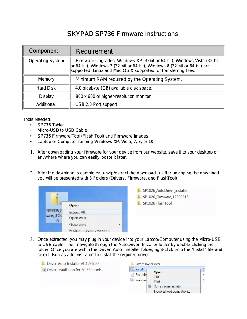 Page n°1 - Manuel utilisateur Skytex Skypad SP736