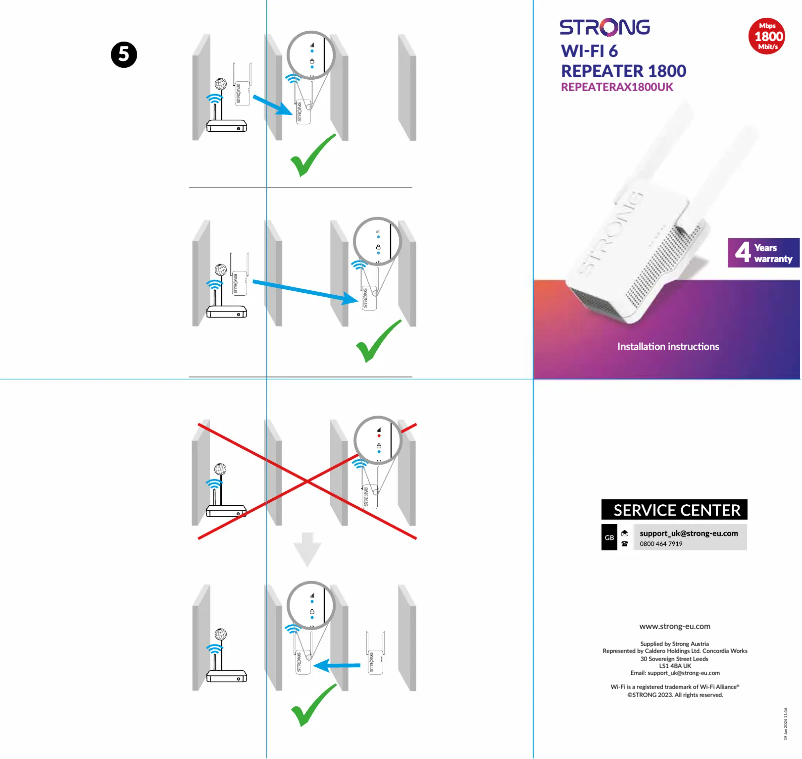Page 1 de la notice Manuel utilisateur Strong Repeater AX1800