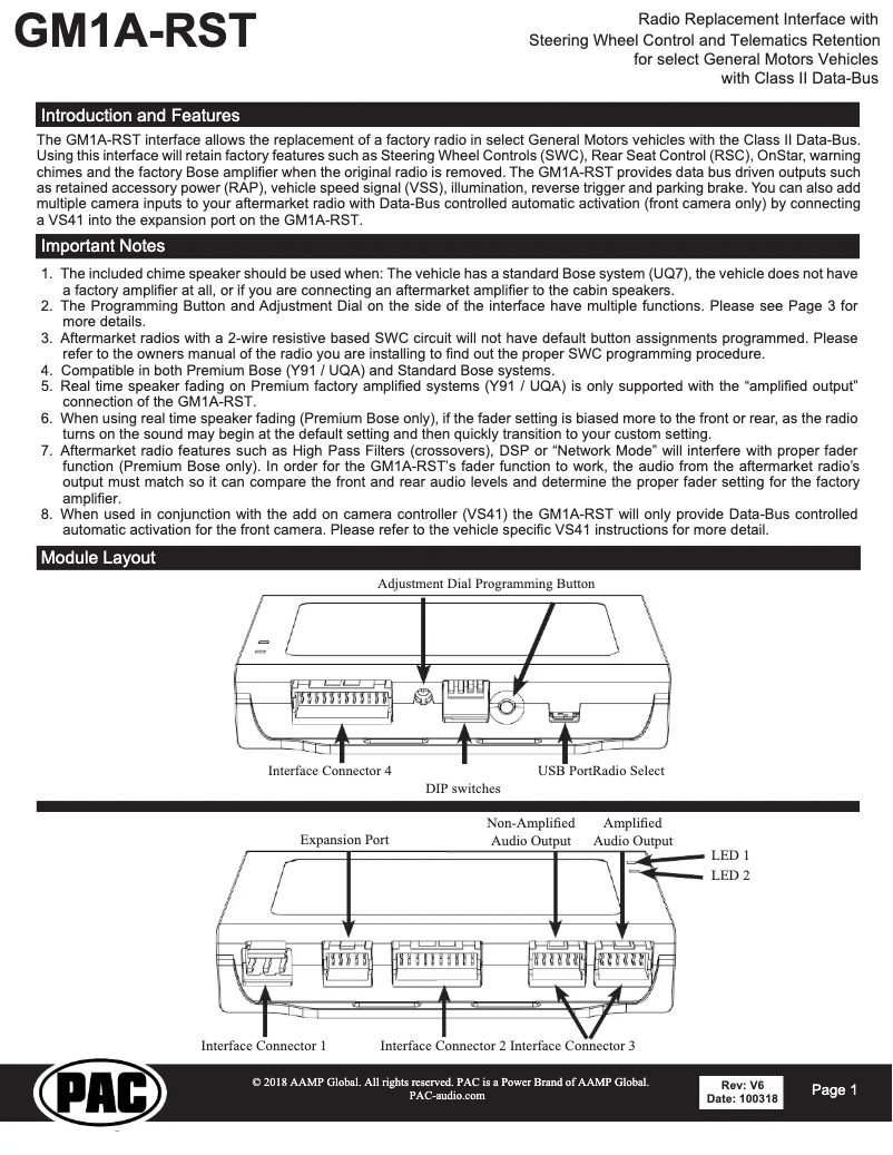 Page 1 de la notice Manuel utilisateur PAC GM1A-RST