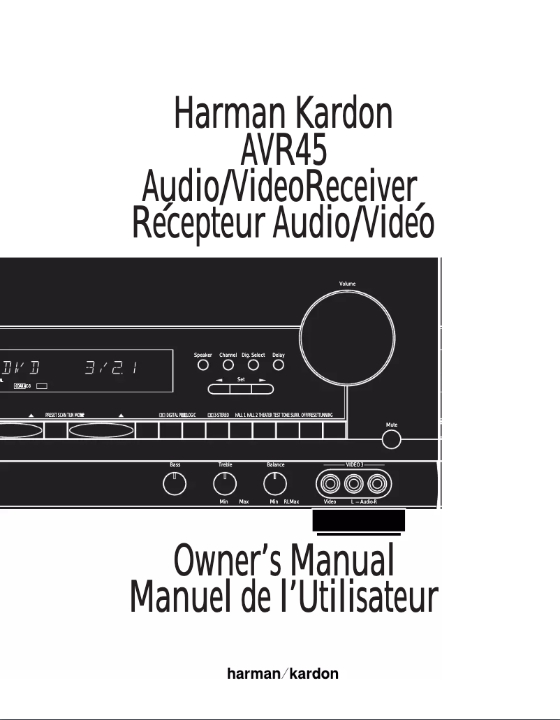 Image de la première page du manuel de l'appareil AVR 45