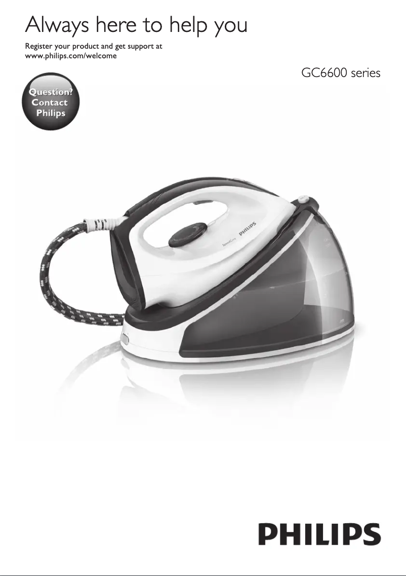 Page 1 de la notice Manuel utilisateur Philips SpeedCare GC6632