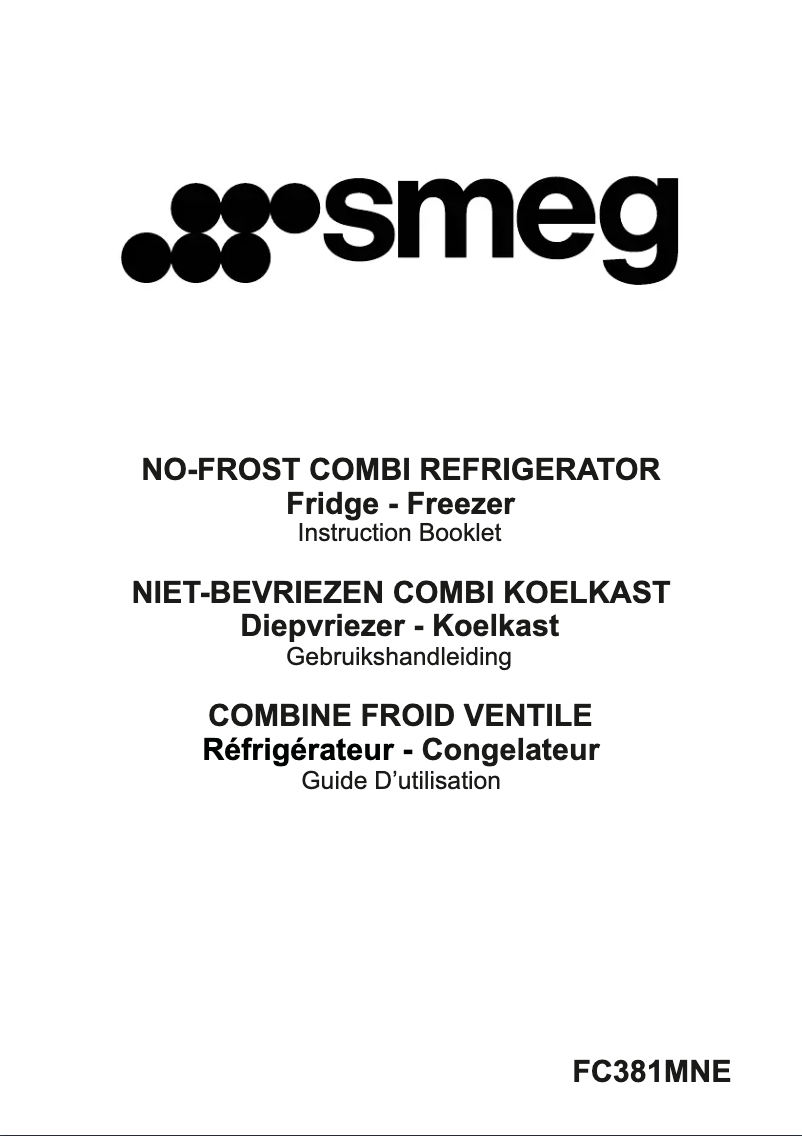 Page n°1 - Manuel utilisateur Smeg FC381MNE