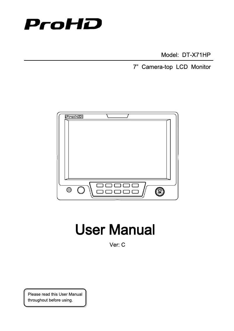 Page 1 de la notice Manuel utilisateur JVC DT-X71HP