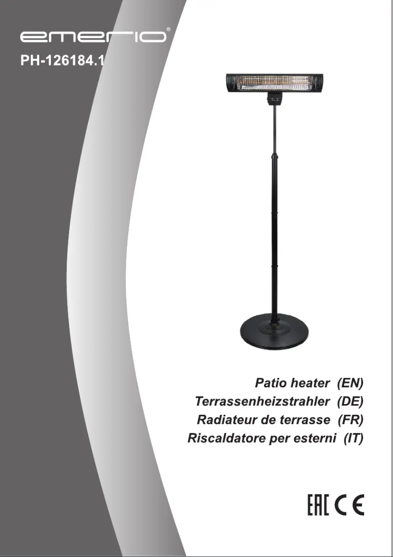 Page 1 de la notice Manuel utilisateur Emerio PH-126184.1
