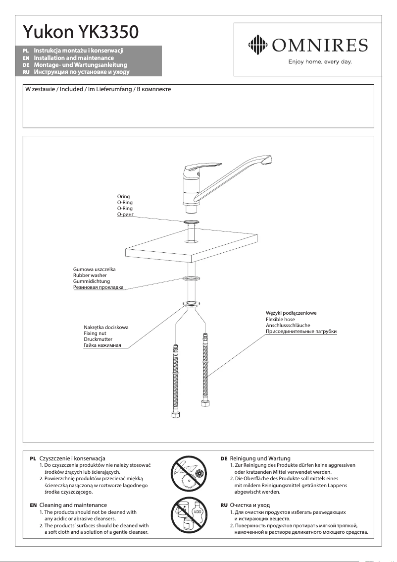 Page 1 de la notice Manuel utilisateur Omnires YK3350