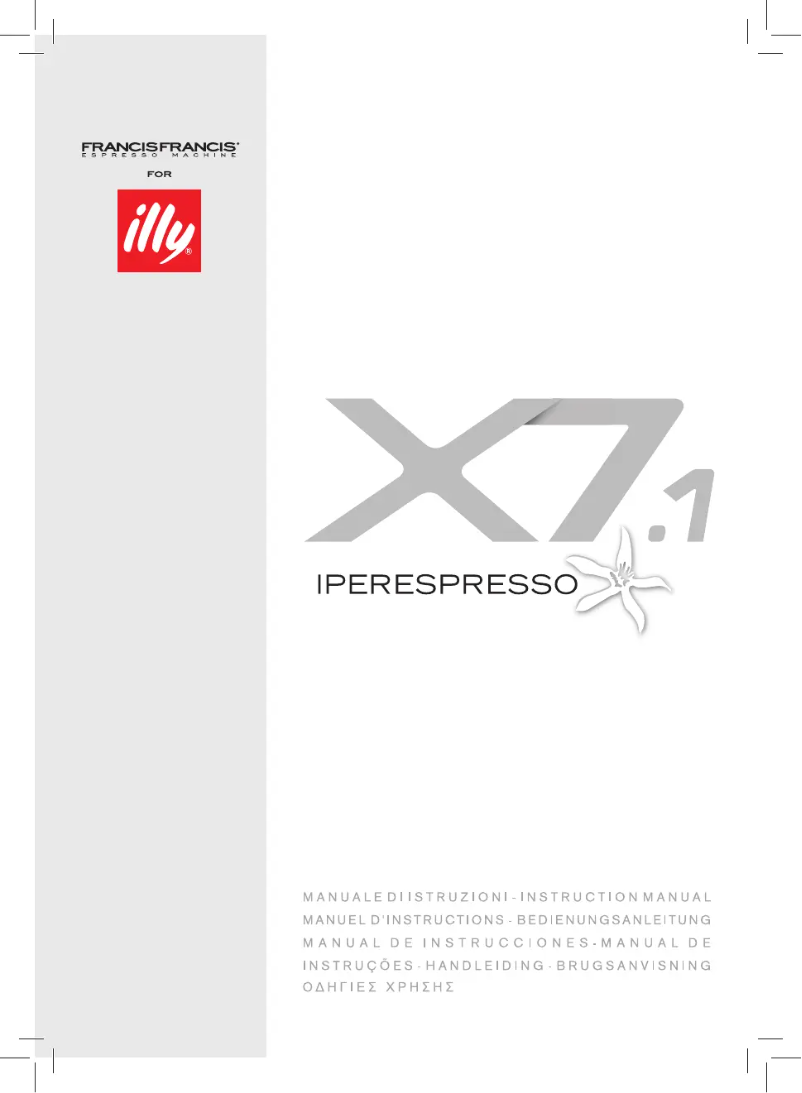 Page 1 de la notice Manuel utilisateur Illy X7.1 Iperespresso